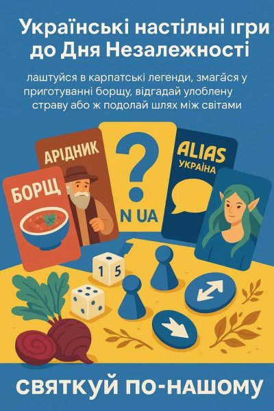 Граймо по-нашому: патріотичні настілки до Дня Незалежності